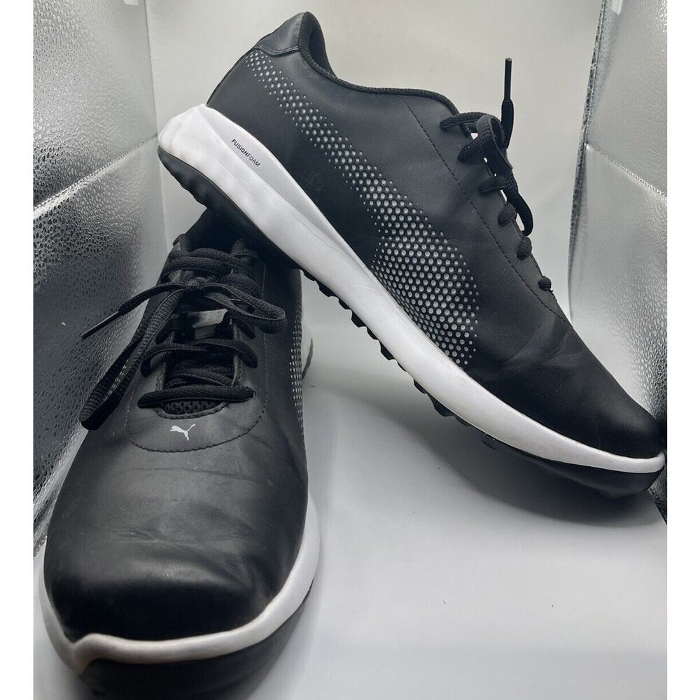 Puma Grip Fusion Tech Men's Shoes Black  Spikeless Grip Golf Sneaker Size 13